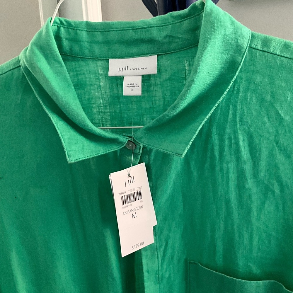New w/tags, JJill Linen midi-dress, M